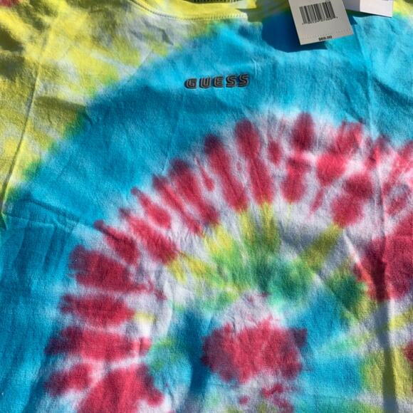 Mens Guess Jeans vibrant tie-dye Tshirt Size Small - Picture 2 of 4